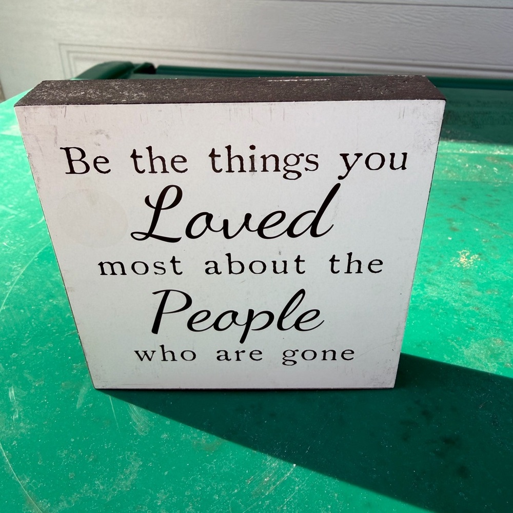 Hobby Lobby Black and White Inspirational Block Sign